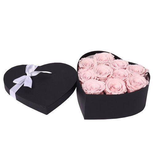 Coração de Rosas Encantadas Cor de Rosa