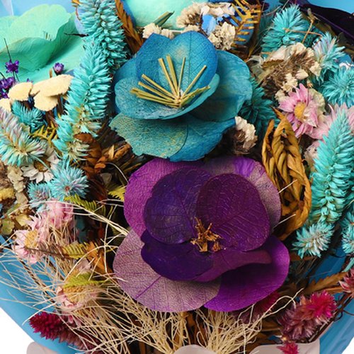 Buquê de Flores Secas e Stitch